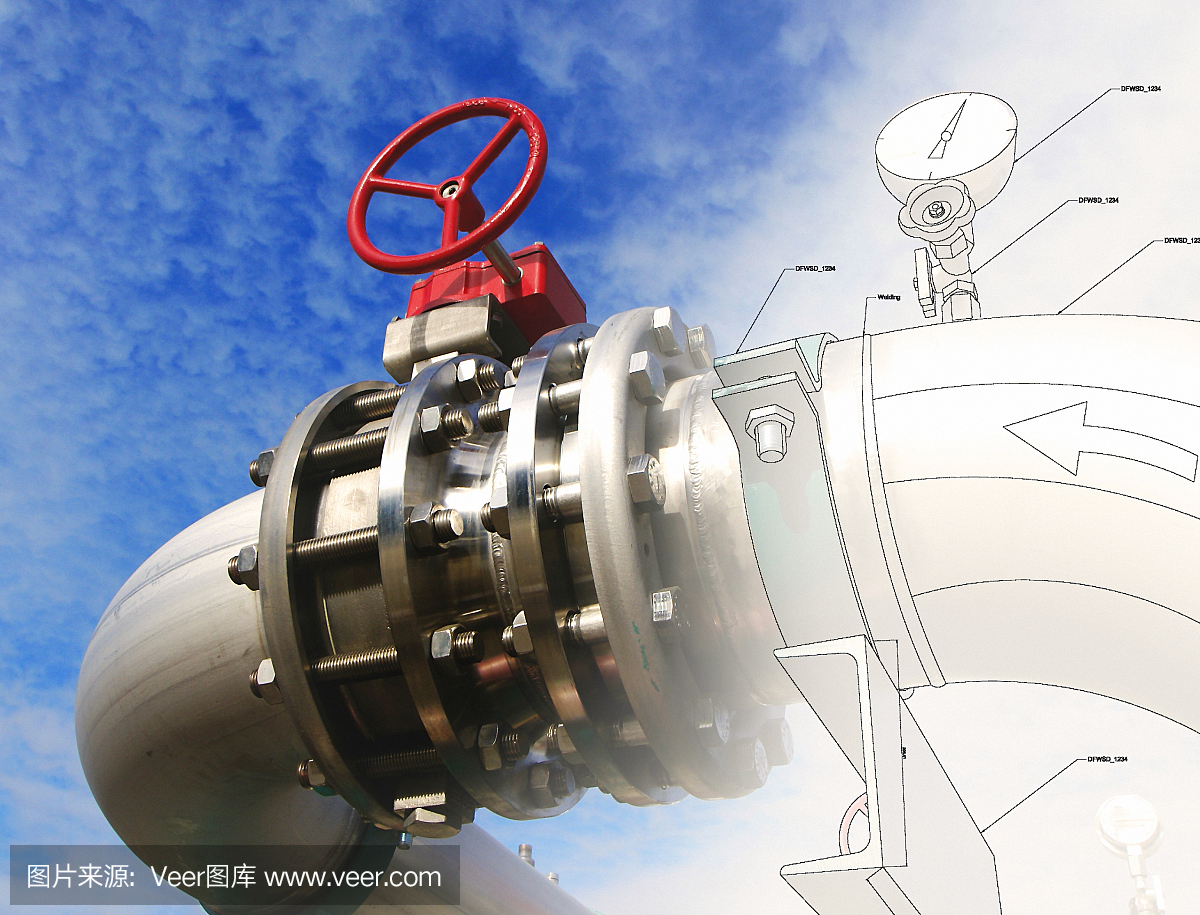 工業(yè)園區(qū)、鋼鐵管道、閥門迎藍(lán)天